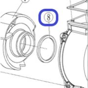 Кольцо уплотнительное улитки TSS-PGT100/O-ring - Volute, №8 (30152-00127-00)