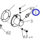 Переходник масляного цилиндра TSS-WP265YH/Oil pipe screw, cylinder, №1 (CNP330Y003-01)