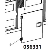Петля дверная  TSS DUAL DWG-500 /  Position 4 - Hinge (70002-02613-00)