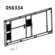 Панель защитного кожуха боковая левая TSS DUAL DWG-500 / Position 23 - Left side plate (33014-02540-00)
