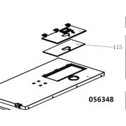 Шумоизоляция двери водяного бака TSS DUAL DWG-500 / Position 115 - Sound-absorbing cotton for water tank door (60007-01400-00)