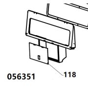 Дверь панели силовых розеток TSS DUAL DWG-500 / Position 118 - Power outlet panel door (33013-01191-00)