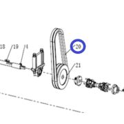 Ремень приводной (V15×900Li) для TSS DRD2000/Belt B42 (V15×900Li), №20 (CNMG36-D020)