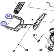 Рычаг управления TSS-GJH95/Handle rack (front)+Handle rack (rear) TSS-GJH95 (№18+№19,JH95A)