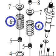 Пружина клапана Diesel 188FE/Valve Spring, №6 (34015-00125-00)