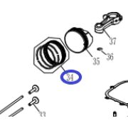 Кольца поршневые, комплект KV180A/piston rings KV180A, №34 (1202000750)