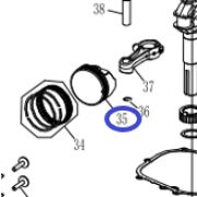 Поршень двигателя KV180A/Piston KV180A, №35 (1202000590)