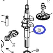 Вал коленчатый KV180A/Crankshaft component KV180A, №39 (1202000120)