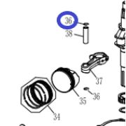 Стопор пальца KV180A/Piston pin retaining ring KV180A, №36 (1202001100)