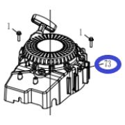 Стартер ручной KV180A/Hand-starting component (starter assembly) KV180A, №47 (1204000705)