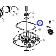 Прокладка картера двигателя KV180A/Crankcase cover gasket KV180A, №42 (1201000400)