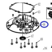 Крышка картера KV180A/Crankcase cover power KV180A, №46 (1201000350)