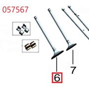 Клапан впускной SGG 17000(..)-18000(..),2V90F Lf / Intake valve 2V90F (14411-A2910-0001)