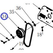 Муфта центробежная TSS-СР-350D/Clutch AssyY, №34 (2304-09000-1)