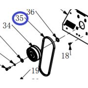 Ремень приводной зубчатый (27AV17X880) для TSS-СР-350D/V-Belt, №35 (27AV17X880)