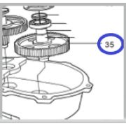 Шестерня вала рабочего ТСС GW 40B/GW 40В BEARING BUSH, №35 (60000106)
