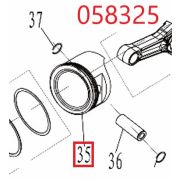 Поршень SGG 11000E3Ui,LT196FiE Lt / Piston (1.01.04.02.0043)