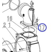 Фланец помпы выпускной TSS PGST80/Outlet seat PGST80, №17 (70010-04167-00)